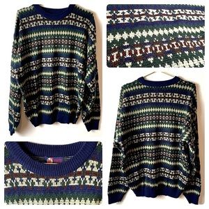 1990s Retro 100% Acrylic Trading Co. Sweater Sz XL